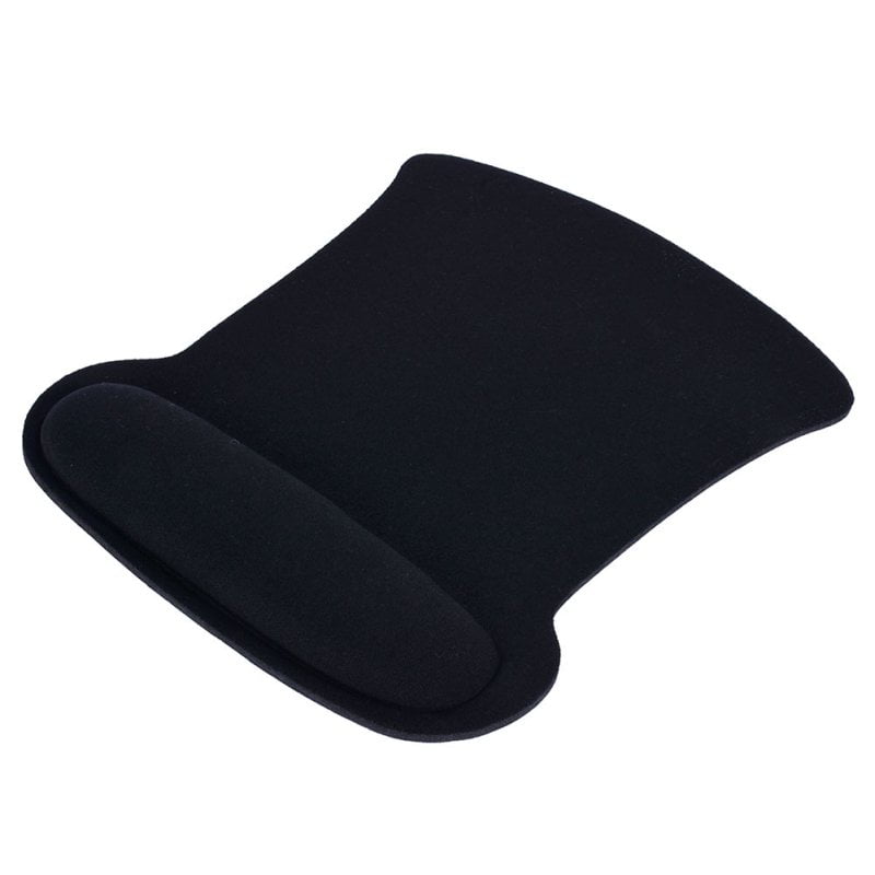 Mouse Pad, Thicken Soft Sponge Wrist Rest Mouse Pad with Wrist Rest Support Cushion, Ergonomic, Non-Slip Rubber Base, Mousepad for Home, Office & Travel, Black