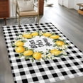 thumbnail image 3 of 3'x5' Area Rugs, Farmhouse Lemon Indoor Outdoor Area Rug for Living Room Bedroom, Bless Home Summer Black Buffalo Plaid Washable Bathroom Rugs Kitchen Floor Carpet Mats Home Decor Aesthetic, 3 of 8