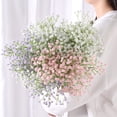 thumbnail image 2 of HEVIRGO 11PCS Realistic Fake Gypsophila Vivid DIY Bridal Bouquet Home Artificial Flower Household Supplies,Rose Red, 2 of 7