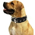 thumbnail image 3 of Collar de perro resistente con asa para perros medianos y grandes - Collar con puntadas reflectantes,, 3 of 5