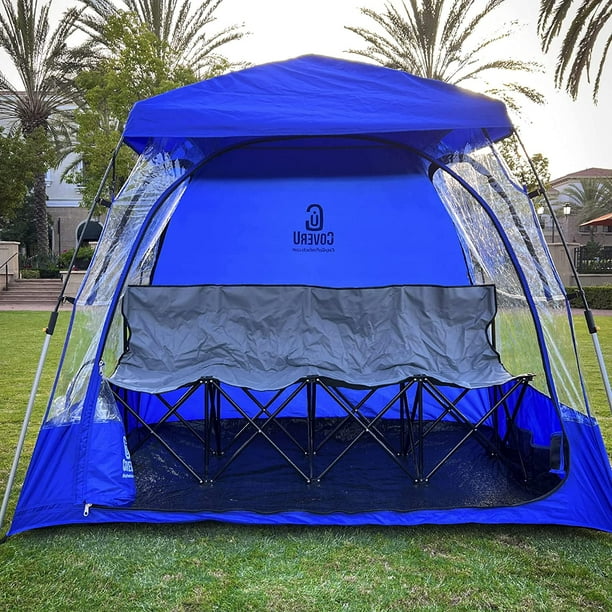CoverU Sports Tent Pod For 3-4 People RAIN or Sun Protection – NEW Pop Climate Canopy Shelter – Soccer, Football, Softball & Other Sporting Events and Parades - Patented - Blue - Walmart.com