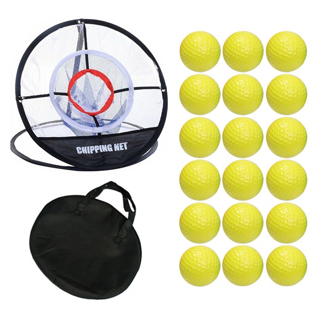 Golf Swing Trainer Chipping Net Golf Training Aids Indoor Outdoor Foldable Chipping Pitching Cages Hitting Mat Combination A