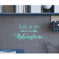 thumbnail image 3 of Life is an Adventure Cursive Vinyl Decals Wall Decor Stickers, Mint Green, 23x10-Inch, 3 of 6
