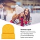 thumbnail image 3 of Guardurnaity Nuevos sombreros de invierno para mujer, gorros para niñas, gorro de punto sólido bonito, gorros de otoño para niñas, gorros, gorro más Sombreros amarillo Guardurnaity AP0387-02B, 3 of 6