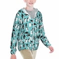 thumbnail image 2 of Cauagu Penguins Print Sun Protection Jacket for Teen,Full-Zipper Long Sleeve Sun Shirts with Pockets UV Hoodie Shirts Outdoor Athletic Jacket-X-Large, 2 of 7