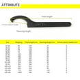 thumbnail image 2 of SENRISE Special Spanner Wrench for Water Meter with Hook Repair Tool Square Black 22MM-160MM, 2 of 8
