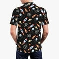 thumbnail image 4 of Daiia Space Rocket Pattern Men’s Polo Shirts,Solid Deck Shirt,Classic Fit, Breathable Cotton Polo for Casual and Sport Wear-X-Large, 4 of 9