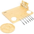 thumbnail image 2 of Large Bamboo Cheese Board Set, Charcuterie Boards Gift Set, House Warming Gifts, Wedding Gifts for Couple, Bridal Shower Gifts, Valentines Day Gifts, 2 of 6