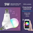 thumbnail image 6 of Pack of 4 Smart WiFi Light Bulb, Color Changing WiFi Light Bulbs, Smart LED Bulbs Work with Alexa & Google Assistant, Dimmable LED Bulb A19, 9W 800 Lumens 2.4Ghz, 6 of 13