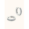 thumbnail image 3 of KRE Prime Women Moissanite 925 Sterling Silver Huggie Earrings, 3 of 11