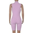 thumbnail image 5 of Clearance! Ohufall Jumpsuits for Women, High Neck Zipper Jumpsuit Solid Color Jumpsuit Shorts Tight Jumpsuit Overalls Women, Rompers for Women, Onesie for Women Clearance, 5 of 7