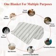 thumbnail image 6 of Sage Green Striped Throw Blanket, Flannel Fleece Blanket with Striped Design for Couch, Sage Green White Stripes Farmhouse Soft Breathable All Season Plush Blankets for Sofa Office Bed 50"x60", 6 of 9