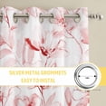 thumbnail image 6 of Pink Flower Kitchen Curtains Window Panels, Watercolor Floral Botanical Line Drawing Print Insulated Window Treatment Curtain, Grommet Curtains for Bedroom/Living Room/Bathroom, 2 Piece 42"Wx63"L, 6 of 8