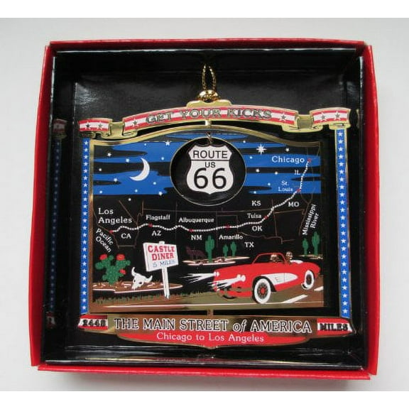 Nations Treasures Route 66 The Main Street of America Christmas Ornament Souvenir Gift