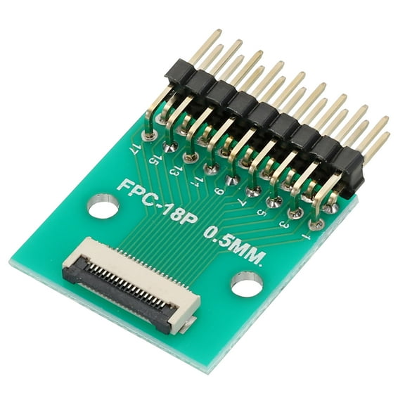 Uxcell FFC FPC Connector Board 18 Pin 0.5mm 2.54mm to 1.0mm 2.54mm DVD PCB Converter Board