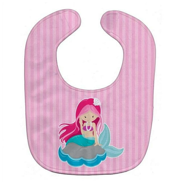 Carolines Treasures BB8832BIB Sirène de Plage Cheveux Roses Bébé Bavoir