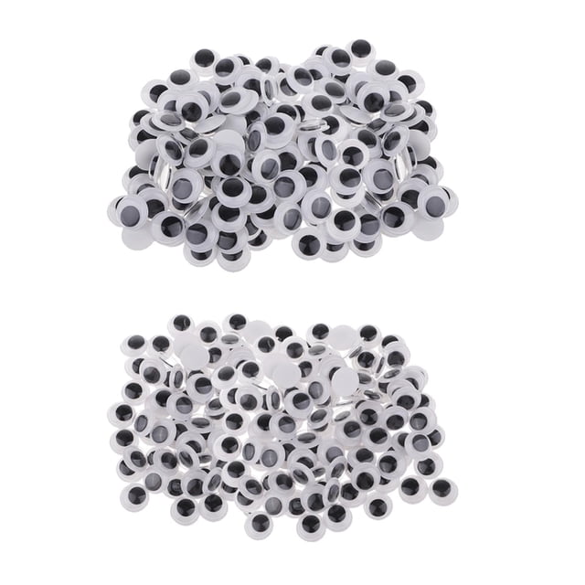 400 Pcs Yeux Ronds Ondulés 12 + 15 mm Autocollants pour Enfants