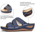 thumbnail image 2 of Women Orthopedic Sandals Low Wedge Slippers Open Toe Anti-slip Mules Slip On Slides Shoes, 2 of 4