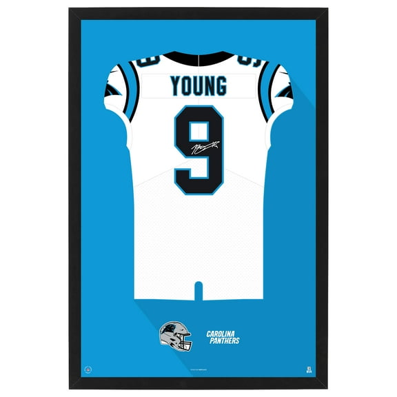 Bryce Young Carolina Panthers Away Jersey Framed Art Print
