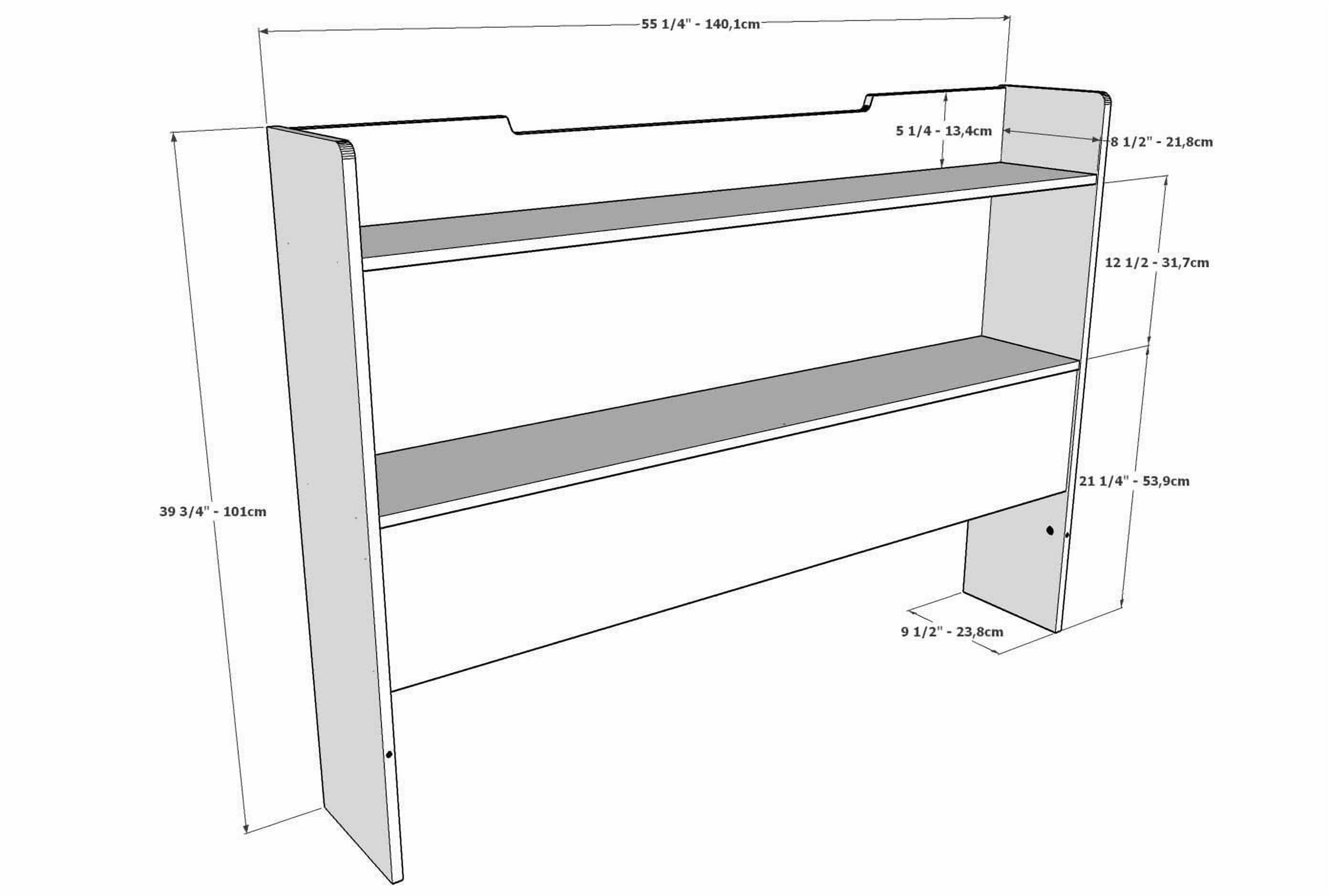 Tête de lit rangement double Aura, Blanc