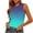 Blue, variant on Summer Tank Tops for Women,Sleeveless Round-Neck Slim Fitted Blouse Ruched Basic Printed Tees Shirts,Comfortable And Stretchy Gradient Print Vest.
