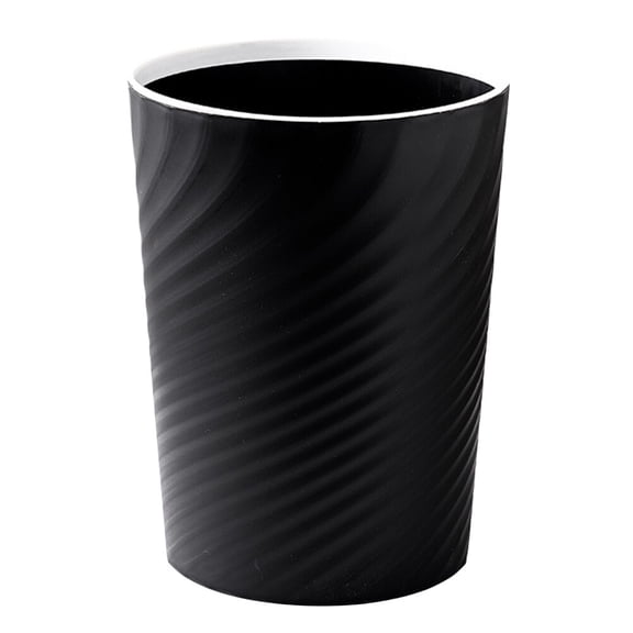Toyvian Black Plastic Kitchen Waste Bin, Trash Can for Easy Cleaning and Convenient Household Garbage Disposal