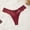 Red, variant on Women's Floral Lace Trim Thong Panties, Sheer Lace Sides, Slim Low Waist for Evening & Special Occasions White M