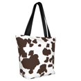 thumbnail image 2 of Fotbe Brown Cow Pattern Beach Tote,Shoulder Handbag,Spacious Tote Bag,Lightweight Travel Bag,Versatile Shopping Bag, 2 of 9