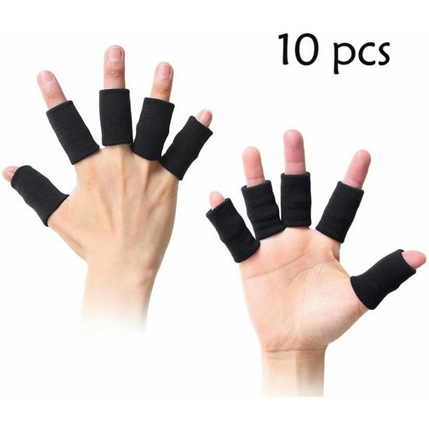 10pcs Summer Finger Sleeves Sport Elastic Arthritis Trigger Braces Knuckle  Compression Protector Prevent Calluses 