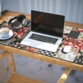 thumbnail image 3 of Long Mouse Pads for Desk,Pioneer Flower Floral Print Pattern Desk Mats on Top Of Desks, Desk Mouse Pad Extra Large with 3mm Non-Slip Base and Stitched Edge for Gaming,Office,Work,Home 35.4"x15.7", 3 of 6