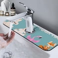 thumbnail image 7 of Pofeuu Animal Meditation Print Splash Guard for Sink Faucet Sink Gadgets-Splash Guard Behind Faucet Drip Catcher for Kitchen, Bathroom,Sink Mat, 7 of 7