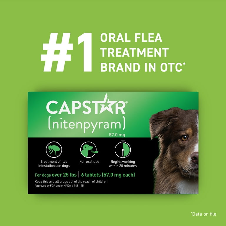 CAPSTAR Nitenpyram Fast-Acting Oral Flea Treatment Pills for Large