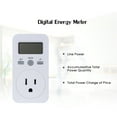 thumbnail image 2 of Pantalla LCD Uso de electricidad Medidor de potencia Socket Energía Vataje KWH Analizador de costos Meterk Enchufe, 2 of 6