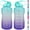 Green&Purple, variant on AMERTEER 2.2L Motivational Water Bottle with Straw&Time Maker,Leakproof &BPA Free Water Bottle Perfect for Fitness,Gym,Sports (Pink&Green)