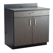 Safco Products B3159406 Hospitality Base Cabinet with 1 Drawer & 2 Doors - 36 x 25 x 39 in. - Asian Night & Black