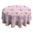 thumbnail image 4 of Classic Princess Pattern Round Tablecloth 60"x60",Wrinkle Wipeable Table Cloth for Kitchen Dining Room Picnic Patio Party, 4 of 6