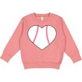 thumbnail image 2 of Inktastic Heart Shaped Baseball Toddler Sweatshirt, 2 of 4