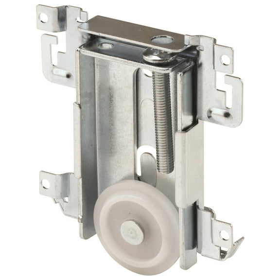1-7/16 in. Mirror Door Roller Assembly, Nylon Flat Roller, Acme