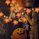 thumbnail image 3 of Kit de decoración de Halloween YONGSHENG 2 paquetes de 60 hojas luces de cadena de arce de calabaza 20 pies, 3 of 5