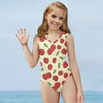 thumbnail image 5 of FOR U DESIGNS Cherry One Piece Bathing Suit Girls 5-6 Years Old Summer Beach Swimsuit Comfy Sleeveless Swimwear Breathable Non-Snaps Bodysuit, 5 of 8