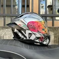 thumbnail image 4 of Casco de motocicleta abatible hacia arriba con doble espejo trasero grande, para las cuatro estaciones, de cara completa, para carreras de motos, motocross, lentes de visión nocturna, 4 of 5