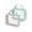 Cyan Green, variant on TSA Approved Toiletry Bag, 2 Pack Clear Makeup Bags with Handles, Quart Size PVC Clear Cosmetic Bags for Women and Men, Carry on Airport Airline Compliant Bag, Brown