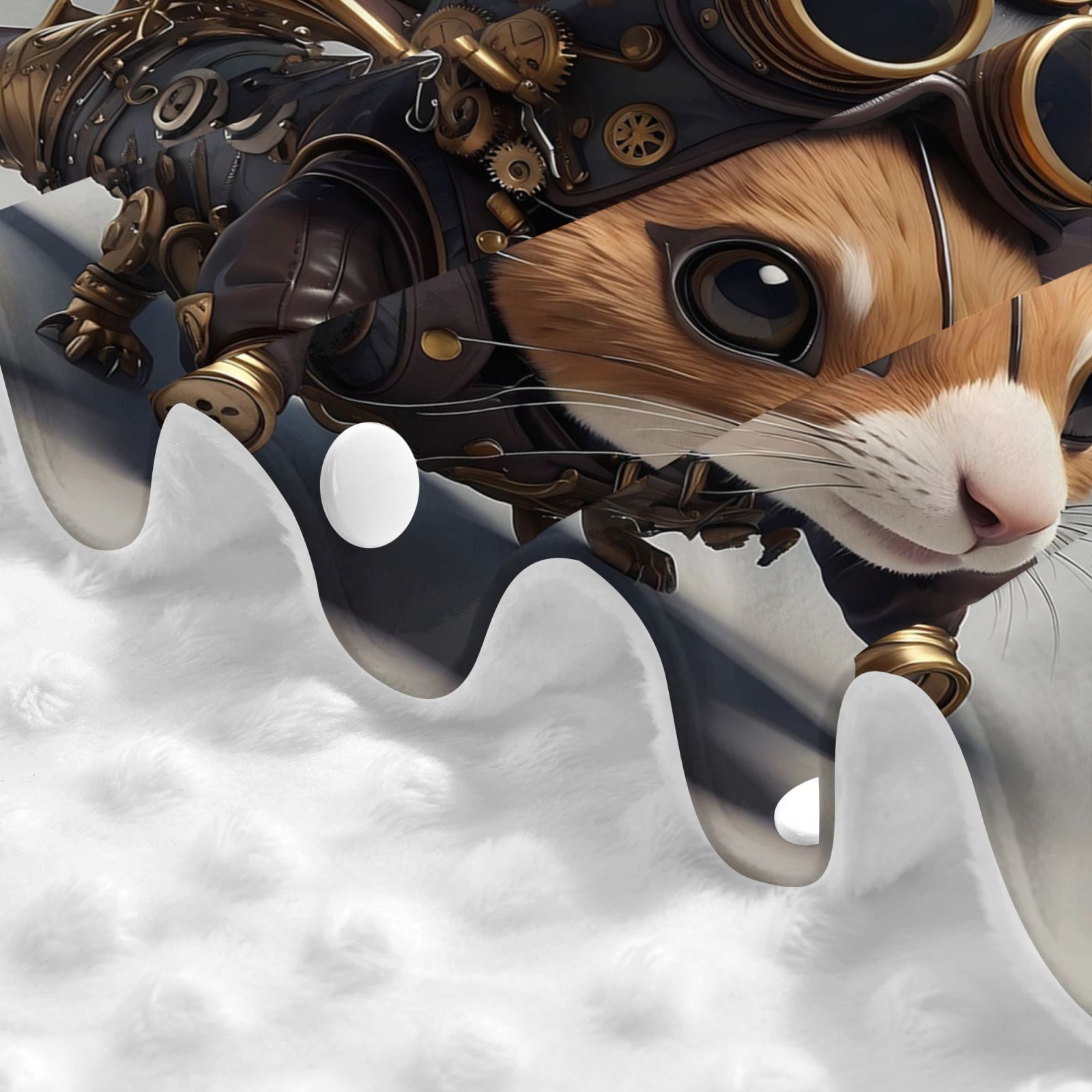 Car Seat Cover Baby - Steampunk Squirrel Pilot Breathable Infant Car Seat Cover for Baby Carseat, Lightweight Comfort Baby Essentials Must Haves Newborn Stuff for Girl Boy