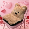 thumbnail image 6 of AYktou Cute Seat Cushion, 19×27 Inch Plush Doll Chair Pillows Winter Thick Waist Backrest Pad Car Seat Cushion, Warm Back Support Cushion Sofa Floor Pillows for Home Office Chair Recliner, khaki, 6 of 6