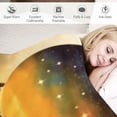 thumbnail image 3 of JEUXUS Exquisite Gifts Gold and Black Moon Flannel Blanket (Universal 1) White, 3 of 6