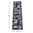 thumbnail image 4 of Emma + Oliver 2x7 Modern Cubist Olefin Accent Runner Rug in Gradient Shades of Black, Gray and Purple with Natural Jute Backing, 4 of 6