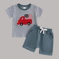 thumbnail image 7 of Sentuca Toddler Summer Clothes Boys Short Sleeve Shirts and Shorts Casual Outfit Sets for Independent Day Gifts, 7 of 7