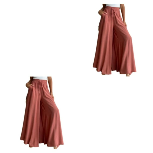 Pantalones de moda de verano Qarigey para mujer Naranja M 1