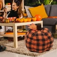 thumbnail image 5 of Matoen Fall Pumpkin Pillow Thanksgiving Buffalo Plaid Pumpkin Shaped Pillow Orange Fall Throw Pillows Autumn Fall Room Decor for Halloween Christmas Bedroom Sofa Farmhouse Couch Supplies, 5 of 6