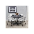 thumbnail image 2 of Kobe 48in. Round Breakroom Table- Grey & 4 'M' Stack Chairs- Grey, 2 of 2
